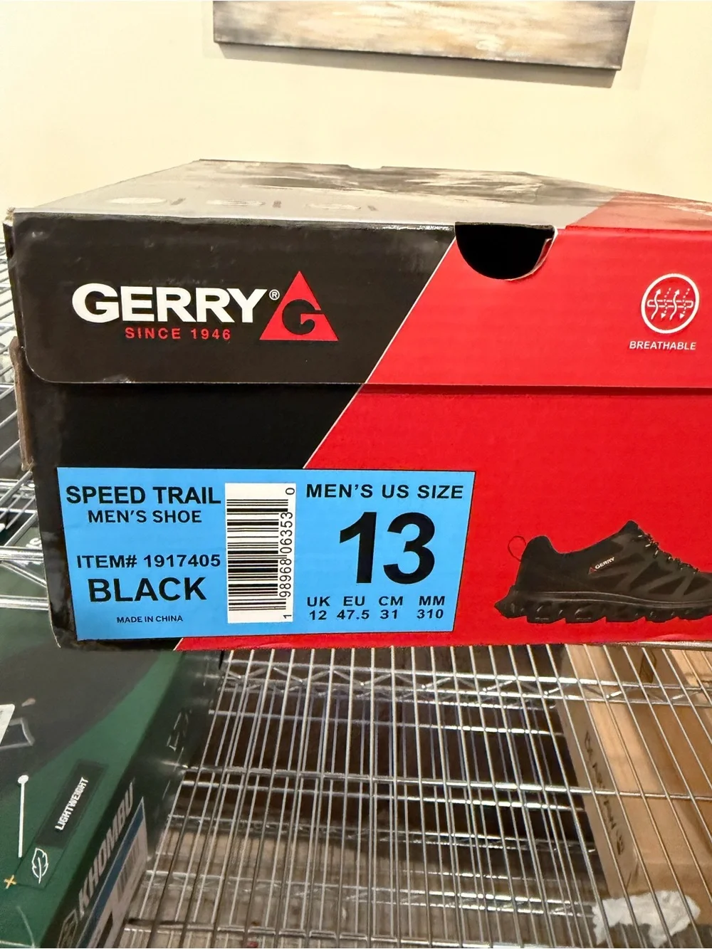 Gerry Men’s speed Trail Hiking Running Shoes Black Size 13 M US